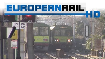 Iarnród Éireann Irish Rail DART 8500 departs & 8100 EMU arrives at Howth Junction & Donaghmede