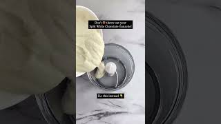 I split my white chocolate ganache - what now? White chocolate ganache is extra sensitive and can