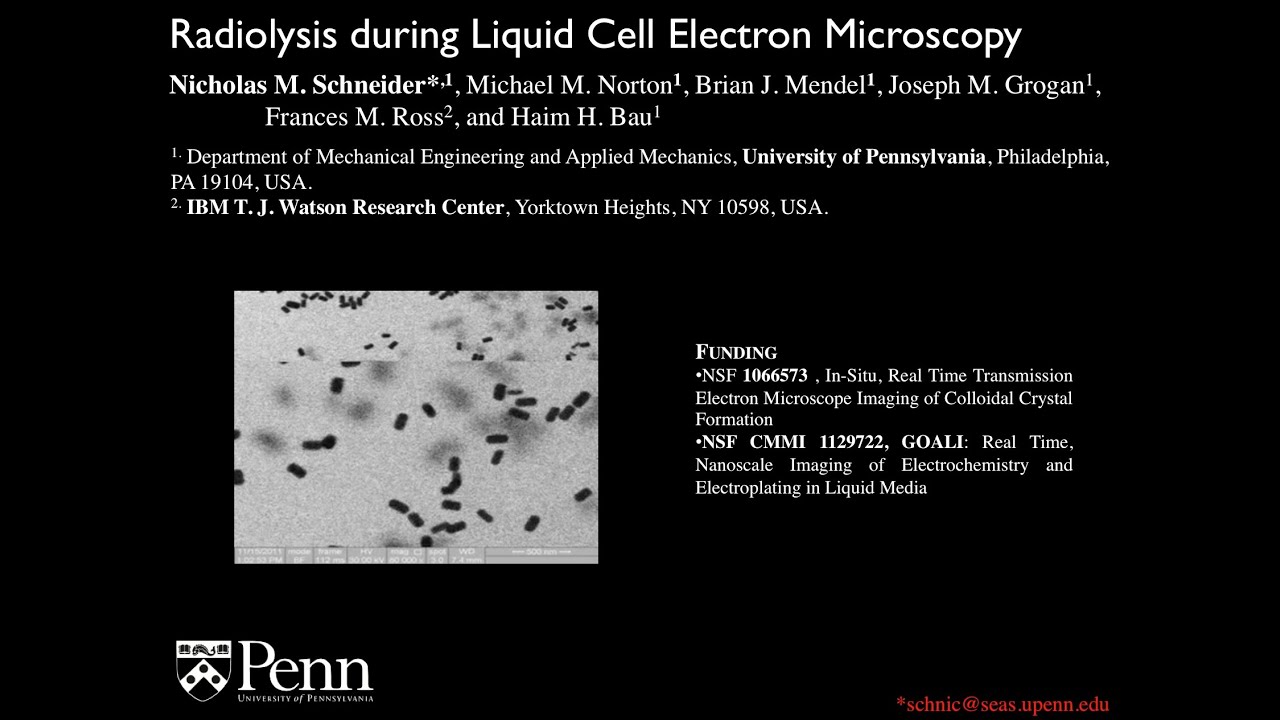 2014 Microscopy & Microanalysis - Radiolysis during Liquid Cell Electron Microscopy