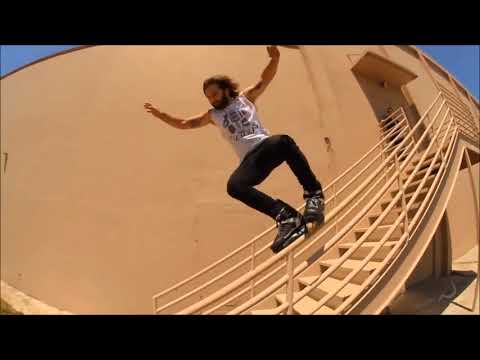 Best fall ever on roller blade and skateboard!!!