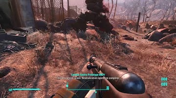 Fallout 4 Mkiv prototype sentry bot vs mole rats