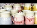 Pottery kiln opening teapots mugs and fun summer glaze combos