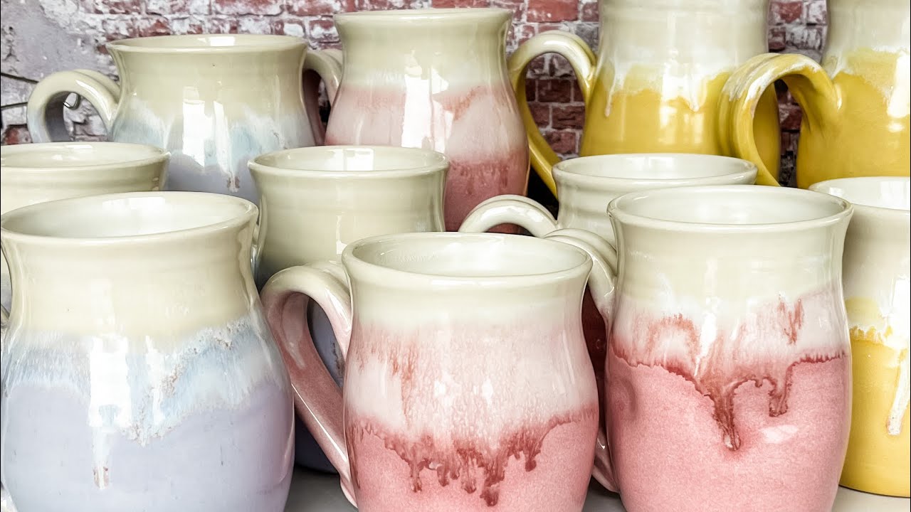 Pottery kiln opening, teapots, mugs and fun summer glaze combos YouTube
