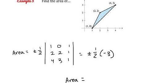 Applications of Determinants and Matrices, Day 1