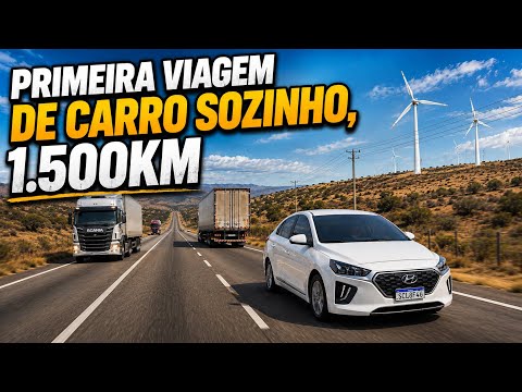 PRIMEIRA VIAGEM DE CARRO SOZINHO, 1.500 KM!😱 parte 1