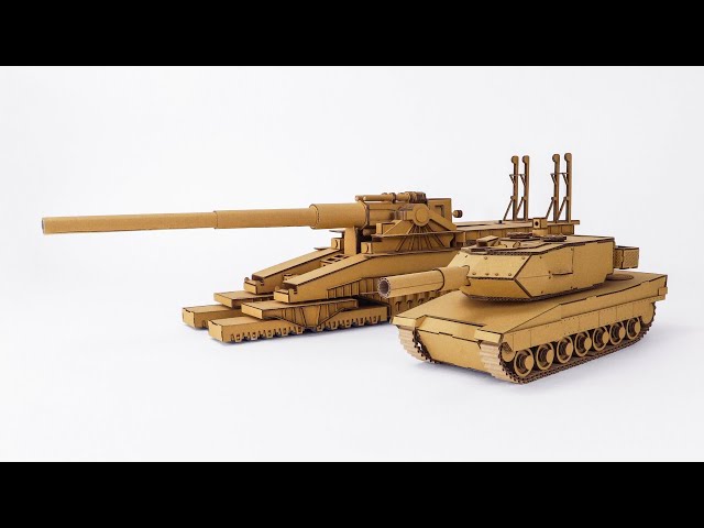 ダンボールでつくる最強の乗り物｜3 Powerful TANKS from Cardboard class=