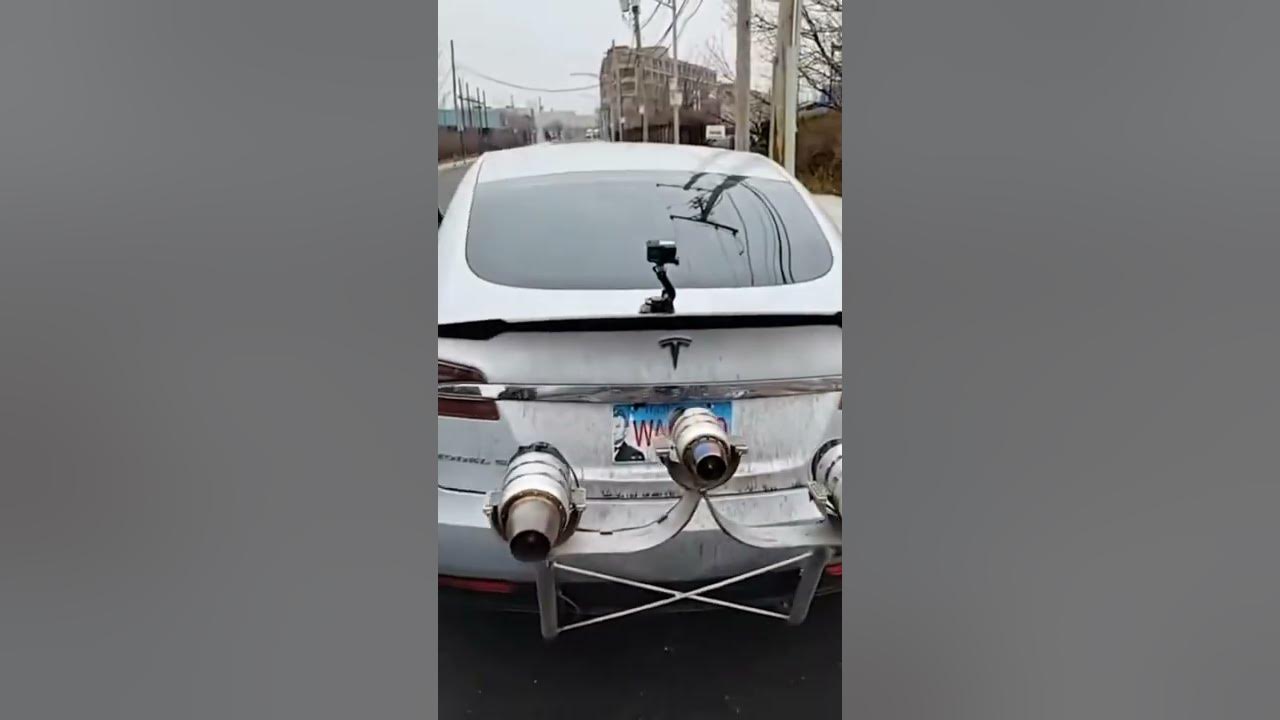 Tesla with Jet engine @Warped Perception - YouTube