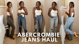 TRYING ON EVERY PAIR OF ABERCROMBIE JEANS | Curve Love vs. Regular! - Davina Donkor