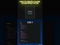 How to Create a Glare Hover Effect in CSS✨