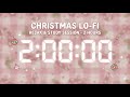 2 Hour Christmas Study Timer — Cozy Holiday Ambience, Aesthetic Snowy Lights (No Music) ❄️🎄