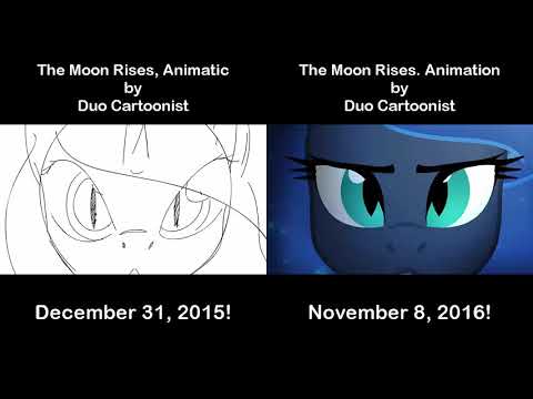 The Moon Rises, Animatic & Animation (The MLP Edition Comparison) Remake!