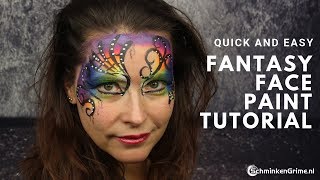 Fantasy Face Paint Tutorial | Quick Face Paint Tutorial | 2 Minute Face Paint