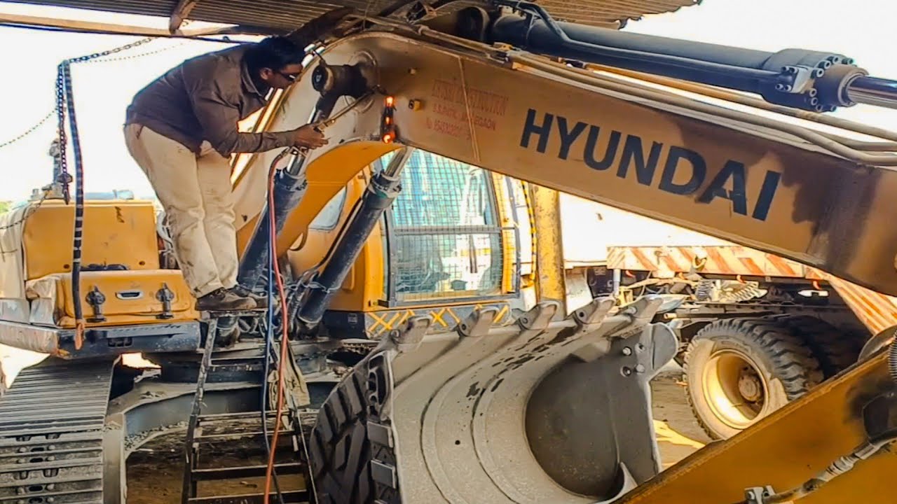 💥How To Repair Excavator Boom Crack Welding viral trending YouTube