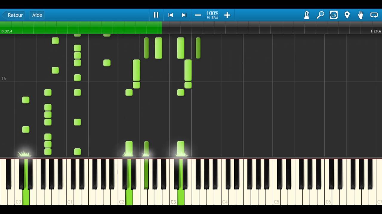 Bloodred - Hundred Opening - Piano \\ Synthesia