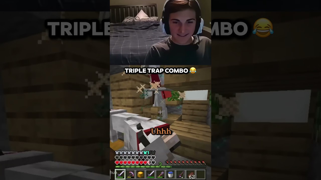 1v3 and I still TRAPPED THEM 😂😂😂 #minecraft #gaming