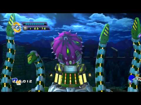 Sonic The Hedgehog 4 Episode 2 Walkthrough Part 4 'Sylvania Castle Zone Act 4' 1st Boss HD