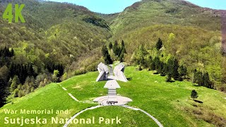 SUTJESKA National Park and War Memorial, Bosnia and Herzegovina, NEW, 2023, STUNNING SCENERY, Drone