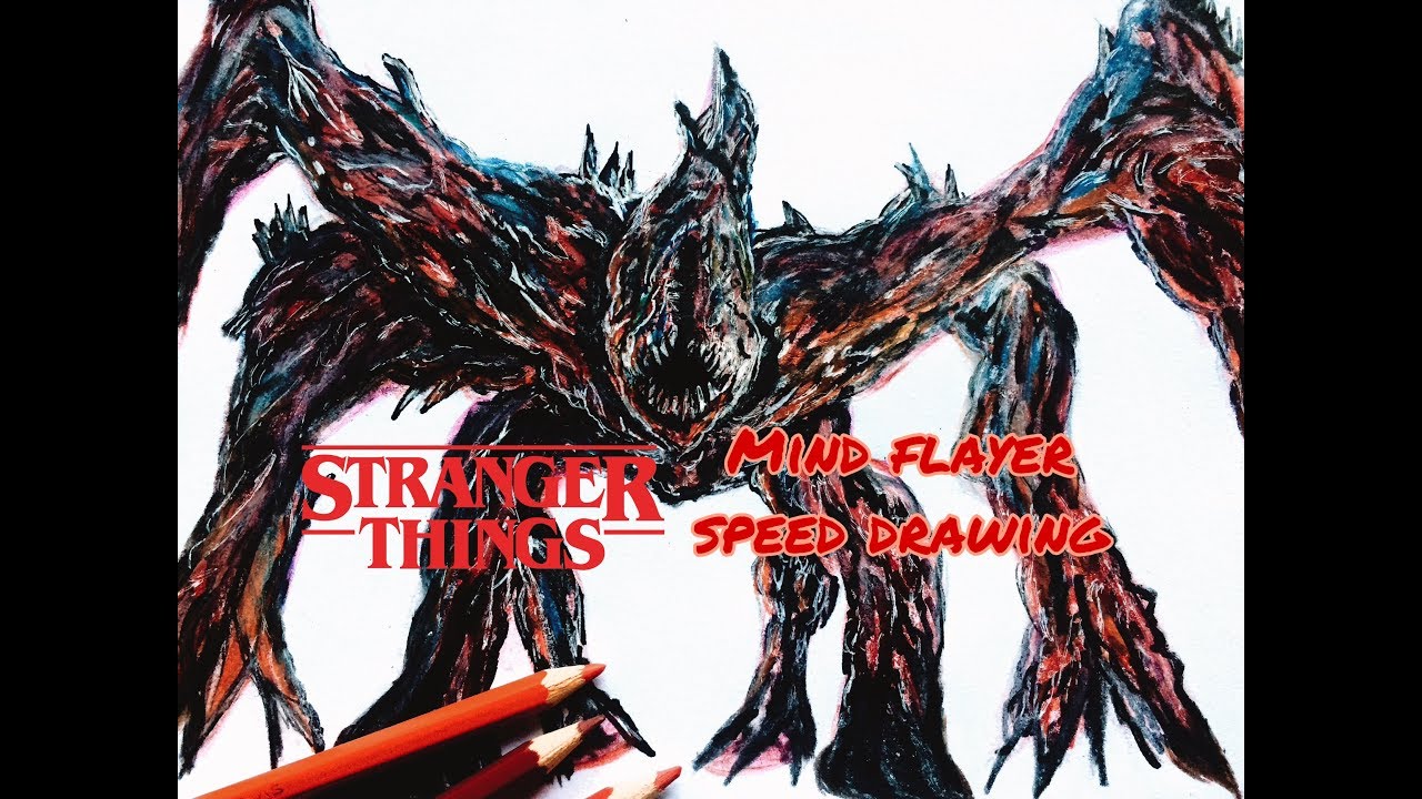 Stranger Things Mind Flayer Speed Drawing By Artgelico Youtube