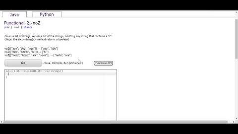 Functional-2 (noZ) Java Tutorial || codingbat.com