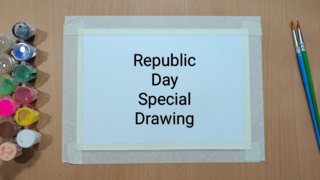Republic Day Drawing Easy / republic day watercolor painting drawing 