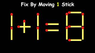 20 Difficult Matchstick Puzzles Only People with High IQ Can Solve