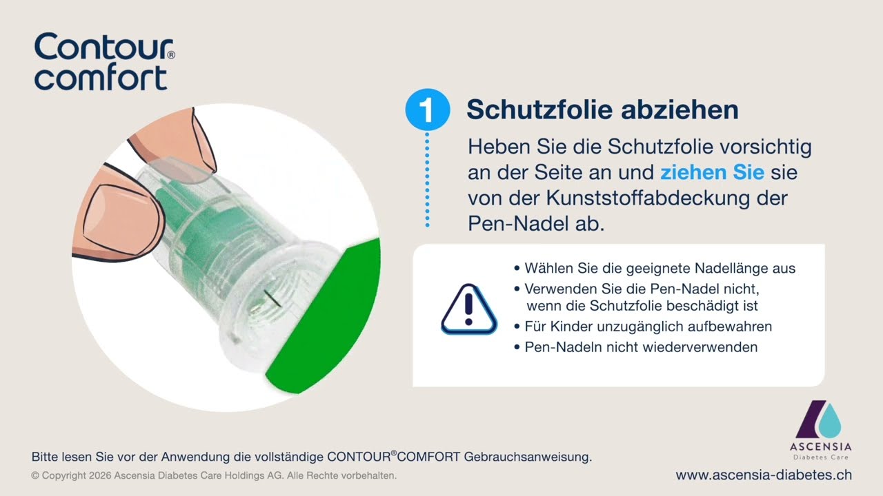 Bedienungsanleitung | CONTOURCOMFORT Pen-Nadeln | Schweiz (de_CH)