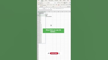 Excel - How to create a dynamic numbered list in Excel