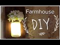 Dollar Tree DIY | Farmhouse Decor | Mason Jar Sconce