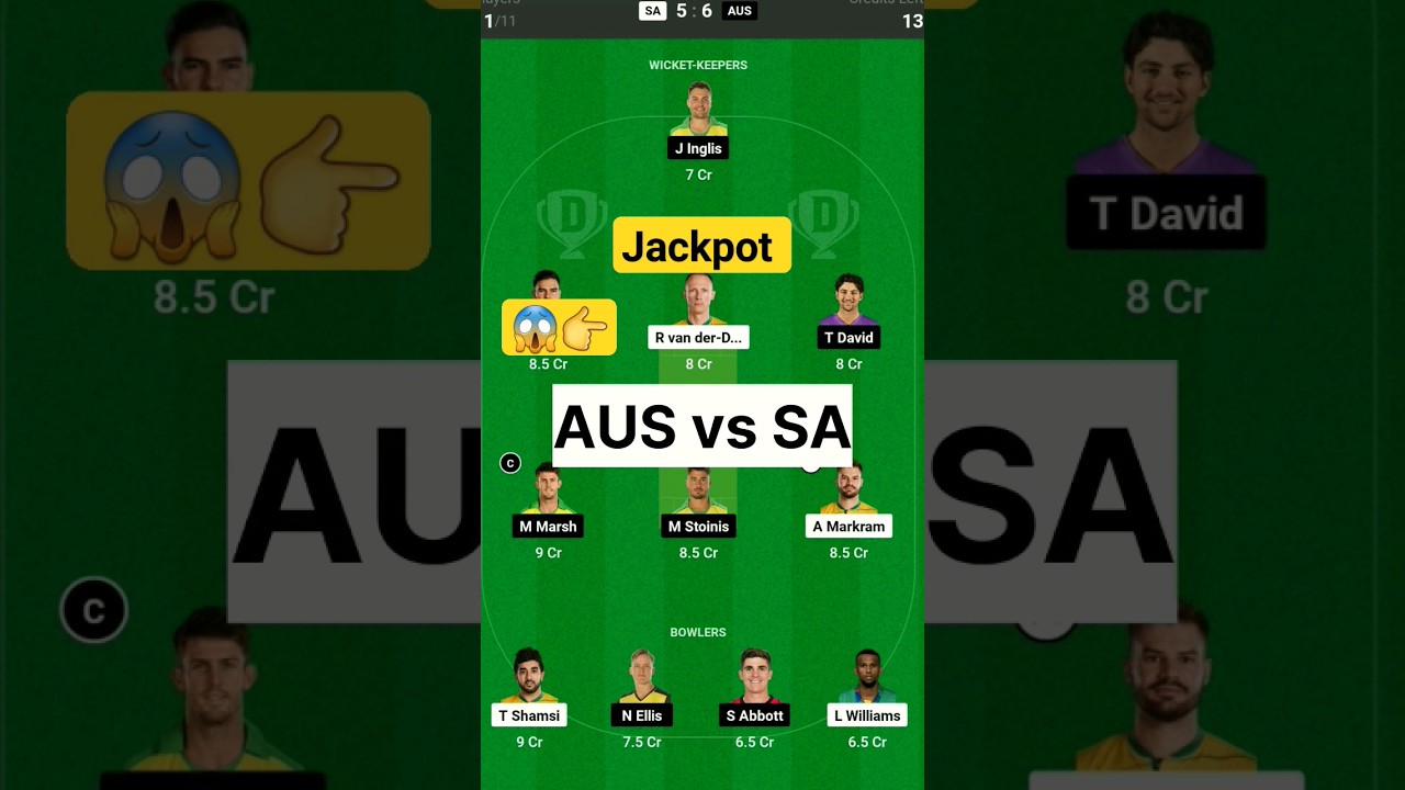 Aus vs SA Dream11 Team | Best dream11 team | 