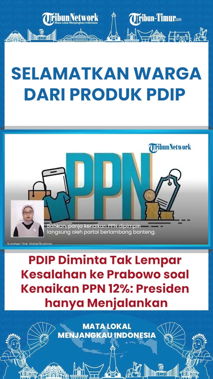 SHORT Prabowo Dinilai Sedang Selamatkan Rakyat Dari PDIP Soal Kenaikan PPN 12%
