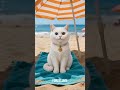 Kitty Has a FUN Day at the Beach 🏖️ 😻 #cute #dream