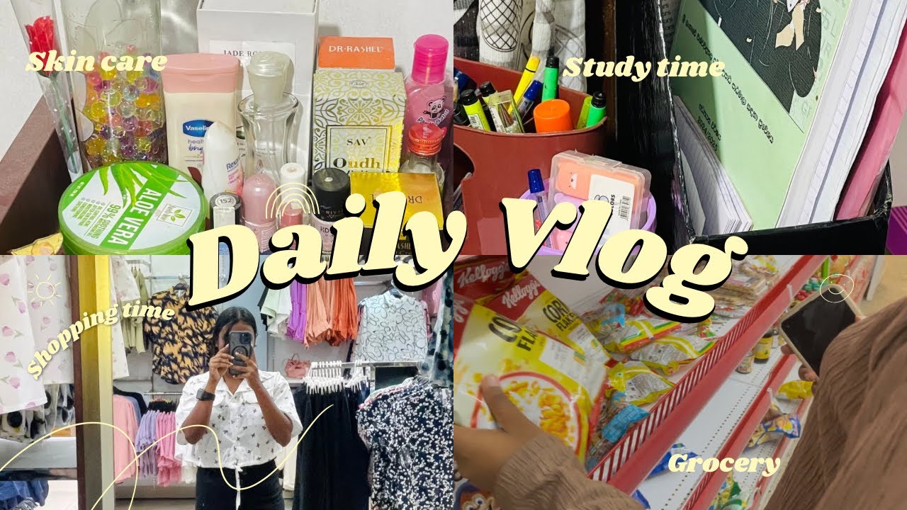 Daily Vlog 🎀🌷🍰 කැම්පස් පොත | නංගිගේ birthday party එක | ජීවිතේ තවත් එක දවසක් 👥🍓🎀🌷| shopping