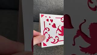 Cupid. Valentines Day Card, Insert Card, Cutting Svg Template For Greeting Card.