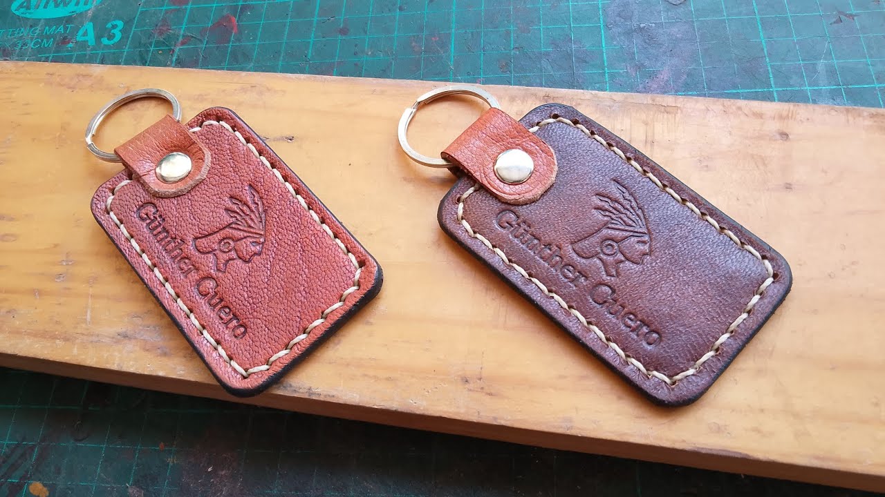 Cómo hacer llaveros con retales de Cuero. Fácil y sencilla. ASMR .