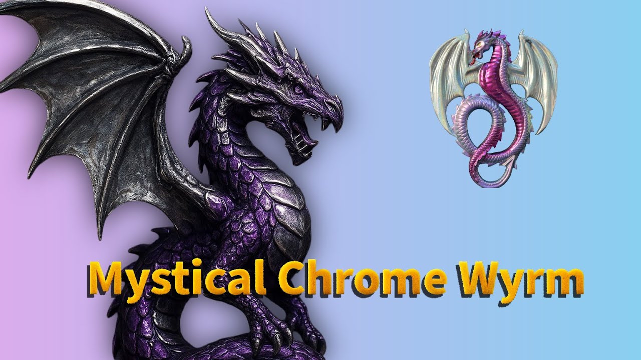 Myth of the Twilight Dragon: Crafted in Chrome-Purple Resin