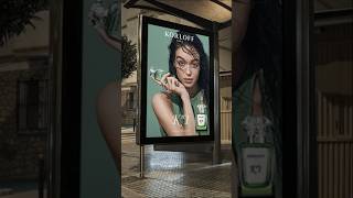 Outdoor Advertising Mockup Photoshop – Billboard &amp; Street Banner Design #shortsvideo #shorts