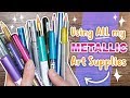 SO SHINY! Using ALL my METALLIC Art Supplies - Art Challenge