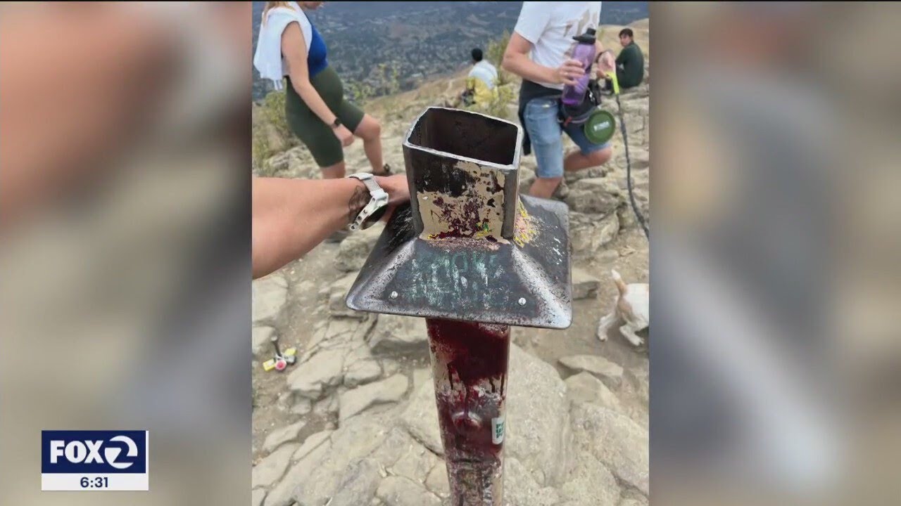 Iconic Mission Peak pole cut down by vandals in Fremont YouTube