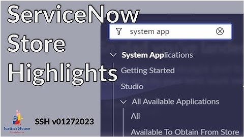 ServiceNow Store Highlights (SSH) v01272023