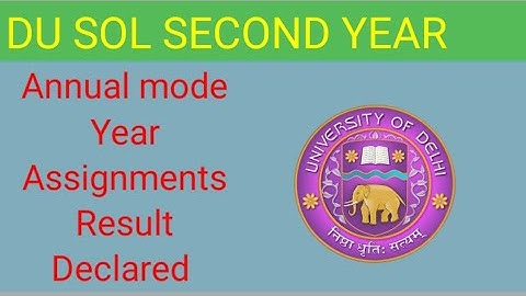 Du Sol Annual Mode Second Year Assignments Result Declared 2020 ¦¦ By Gk Singh Cyber Cafe