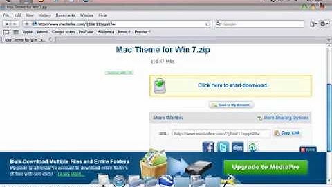 Mac osx Ultimate theme for windows 7