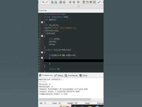C++ Program to print/Find GCD(HCF) of two numbers || Programming ...