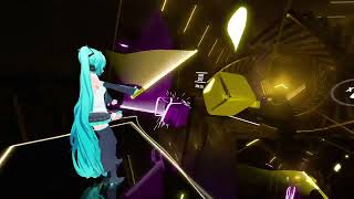 hatsune miku plays rats by ghost in beatsaber with 5 mistakes out of 1002 notes on expert