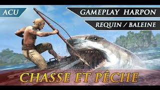 Assassin's Creed 4 Black Flag - Gameplay  Harpon Chasse et Pêche ( Requin / Baleine )