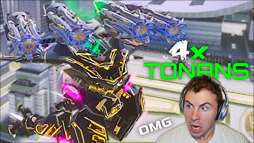 4x Tonans UE Ao Ming Is TOO MUCH... 1 Shot Kill vs Any Titan In The Game | War Robots