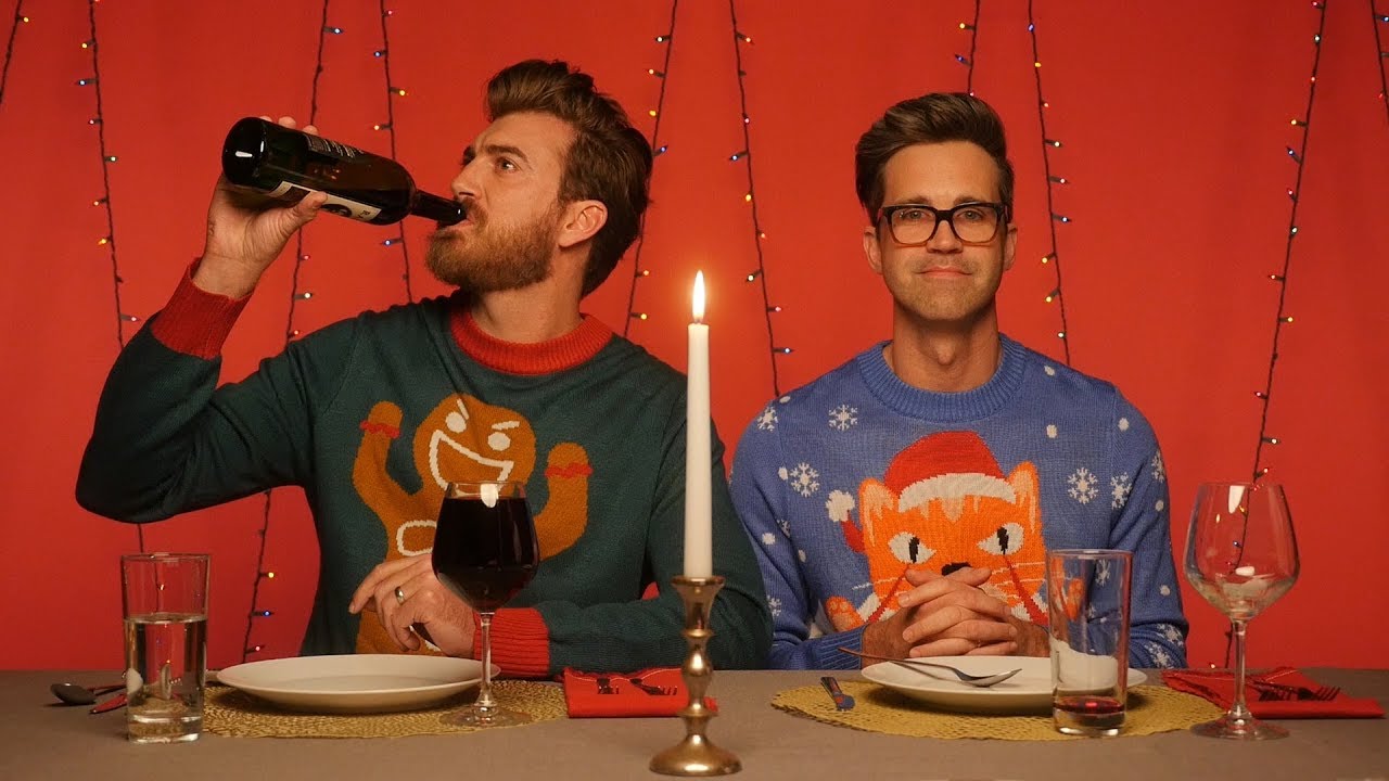 Rhett & Link Attend Your Dinner Party - We're so excited you invited us to your dinner party! Set your computer up at the end of the table, and it'll be like we're there. 