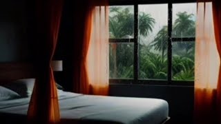 calming rain on the window, for sleeping and relaxing