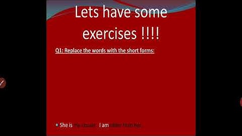 Short forms | English Grammar | Grade 3 | Basics