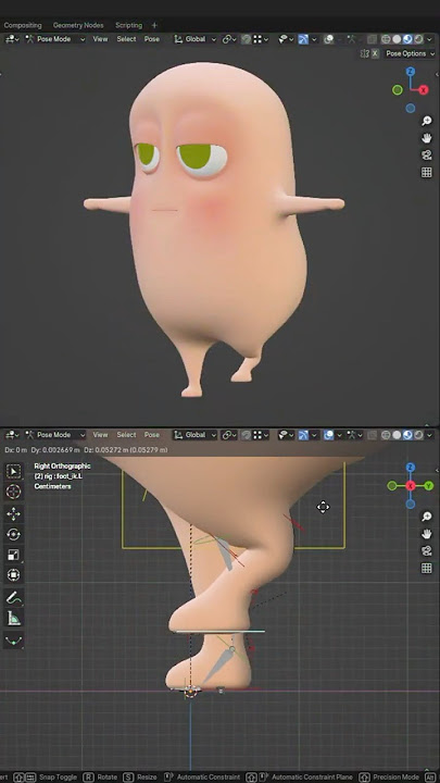 Rigging Character Cuma 1 Menit? Pakai Rigify di Blender #blendertips  #Rigging #3dblender