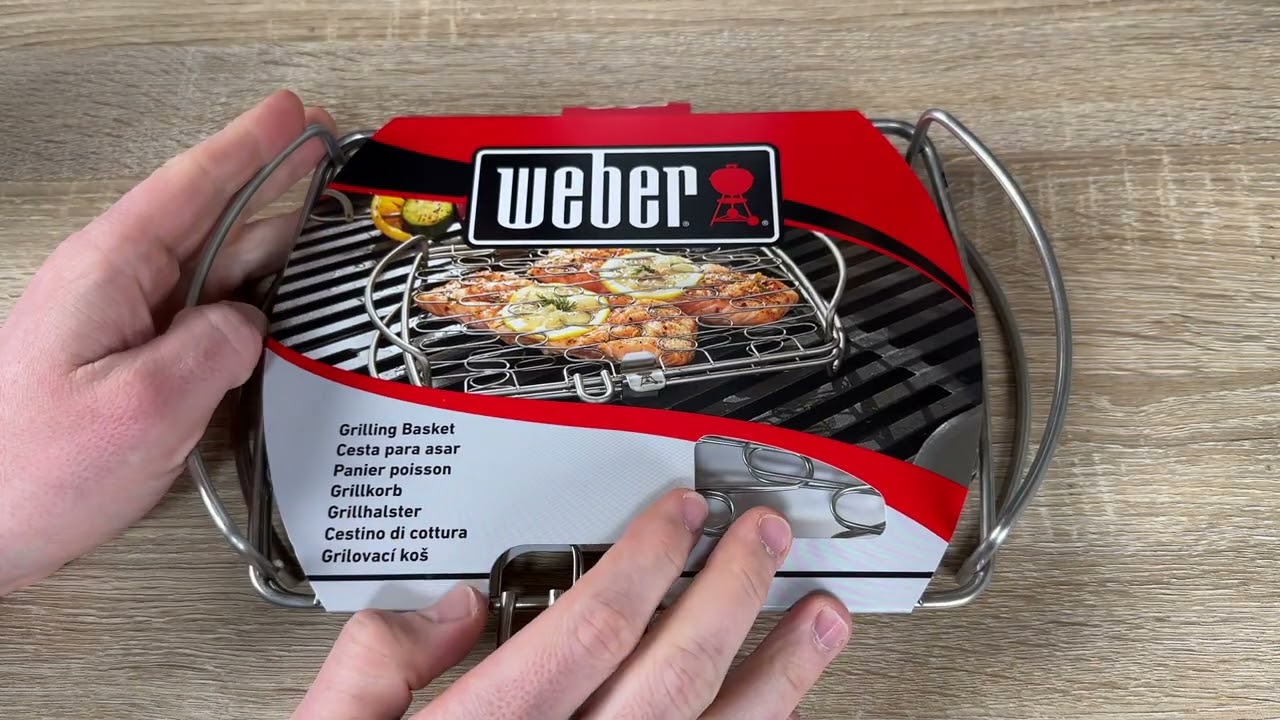 Weber fish and vegetable holder (grilling basket) Unboxing and instructions
